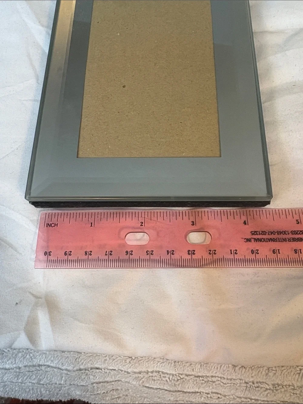 Modern Beveled Glass Picture Frame in Gray